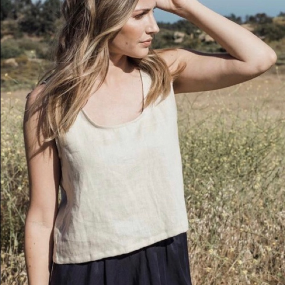 Sotela | Reversible linen Lyla crop tank